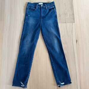 Frame Denim Le Sylvie Crop Edgewater Chew Jeans Size 26